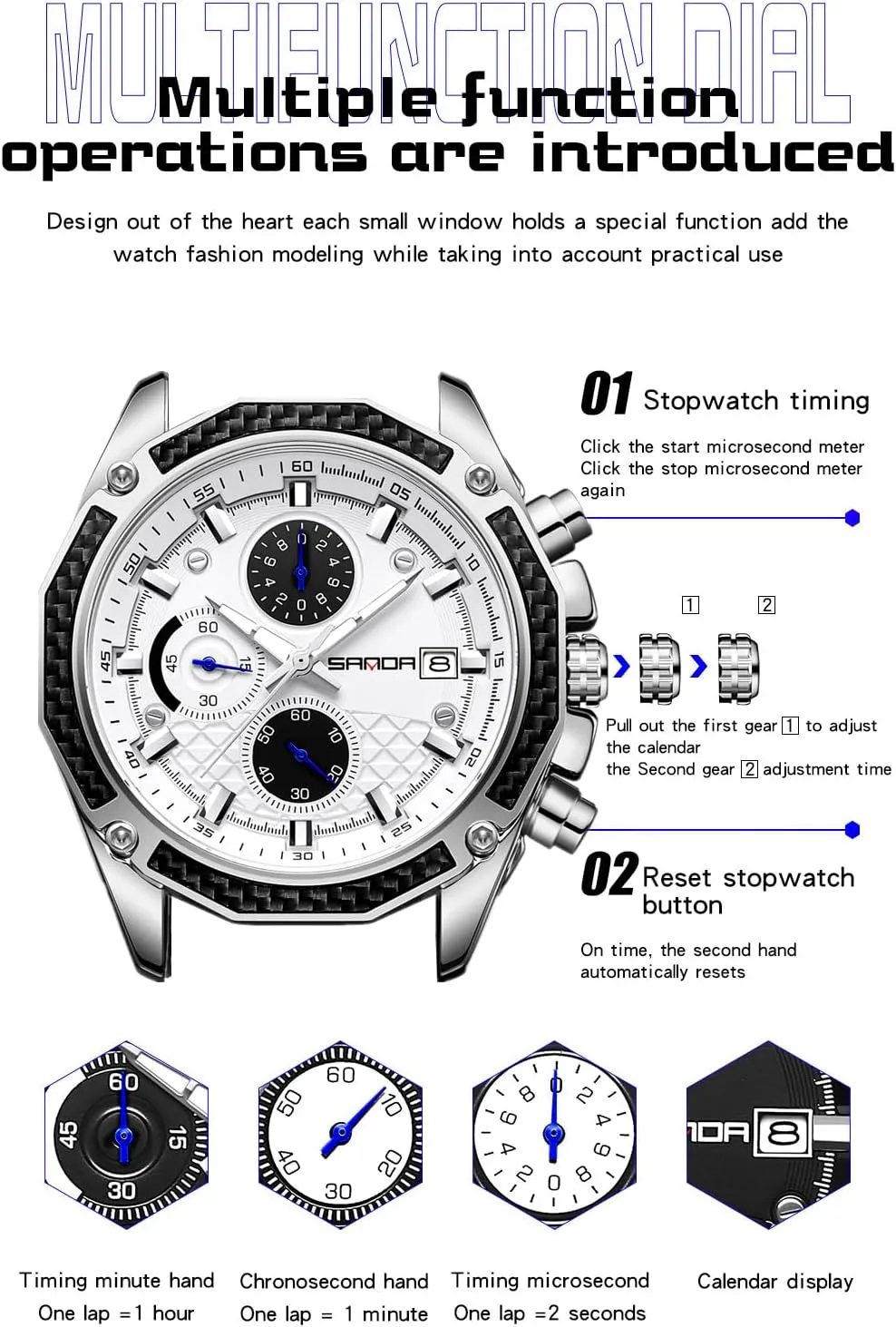 with Waterproof Chronograph Calendar Leather Strap unfailingly buildup once alter heading miss Stainless Steel Watch$Classic Stylish Fashion Sport Casual Business Wristwatch Mens Watches for Men Analog Quartz Watches 