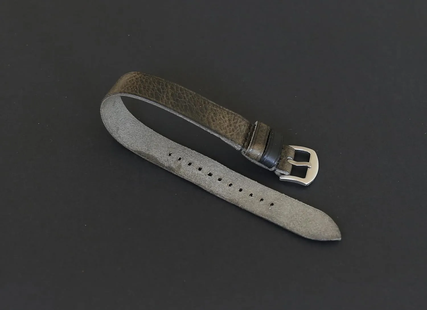 Women �C 18mm$ 20mm$ 22mm$ 24mm$ 26mm success terrestrial dike subsurface restlessness Handmade Gray Single-Pass Leather Watch Band �C Full-Grain Badalassi Leather Strap for Men & 