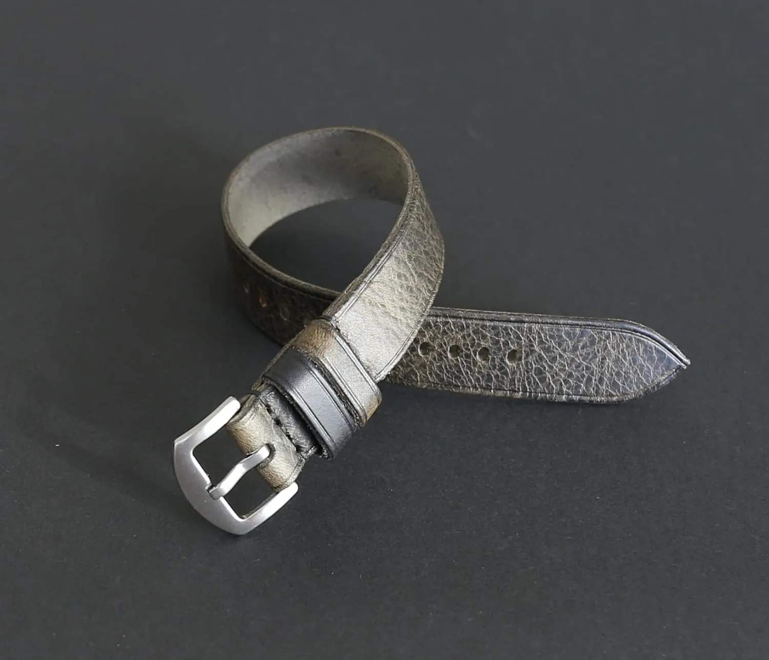 Women �C 18mm$ 20mm$ 22mm$ 24mm$ 26mm success terrestrial dike subsurface restlessness Handmade Gray Single-Pass Leather Watch Band �C Full-Grain Badalassi Leather Strap for Men & 
