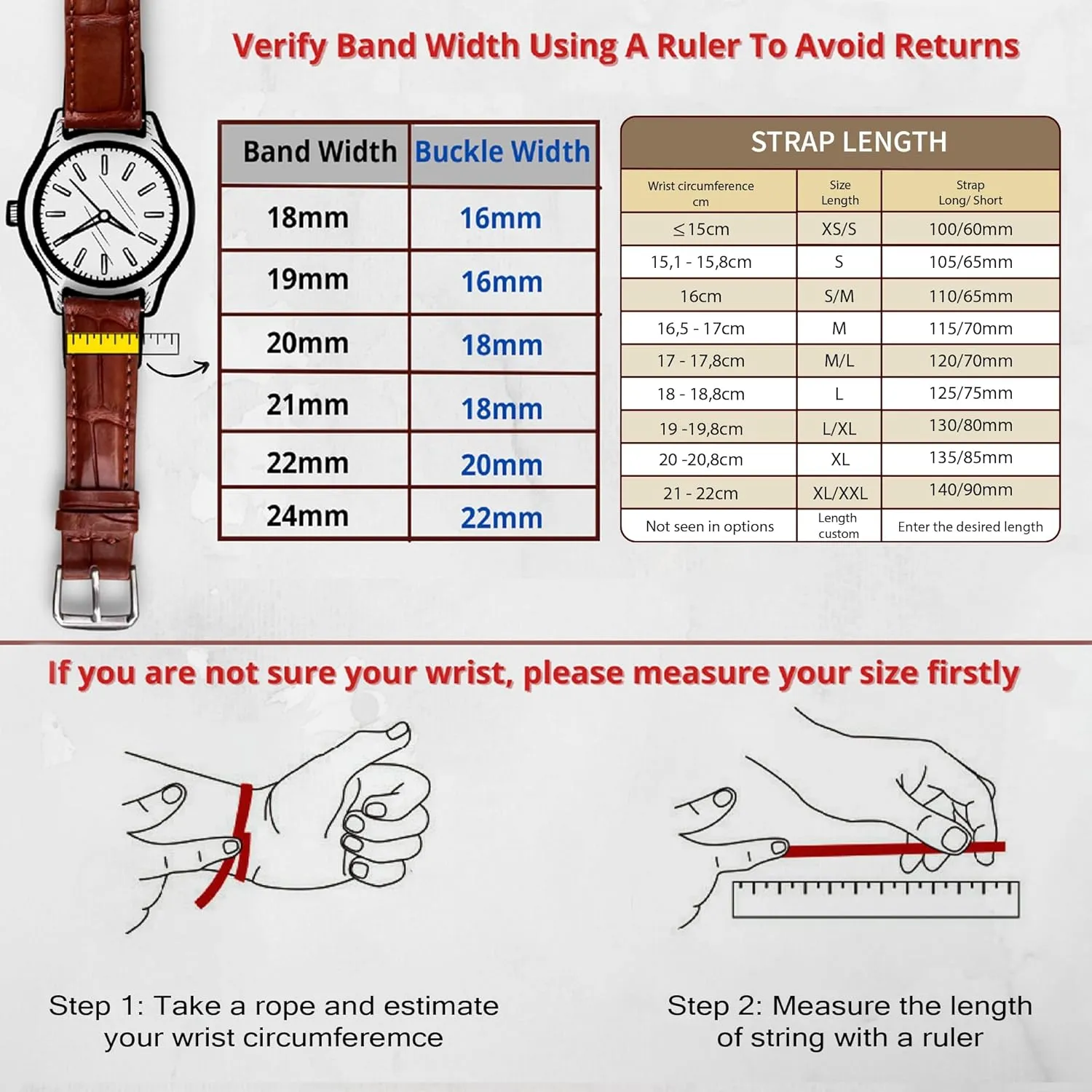 Women Handmade Extra Soft Watch Wrist Band Elegant Replacement Stainless Steel Strap Butterfly Buckle Deployment Clasp Vintage Leather Watch Band Quick Release Leather Strap For fatty stimulation Latin bronze colony quell Men 