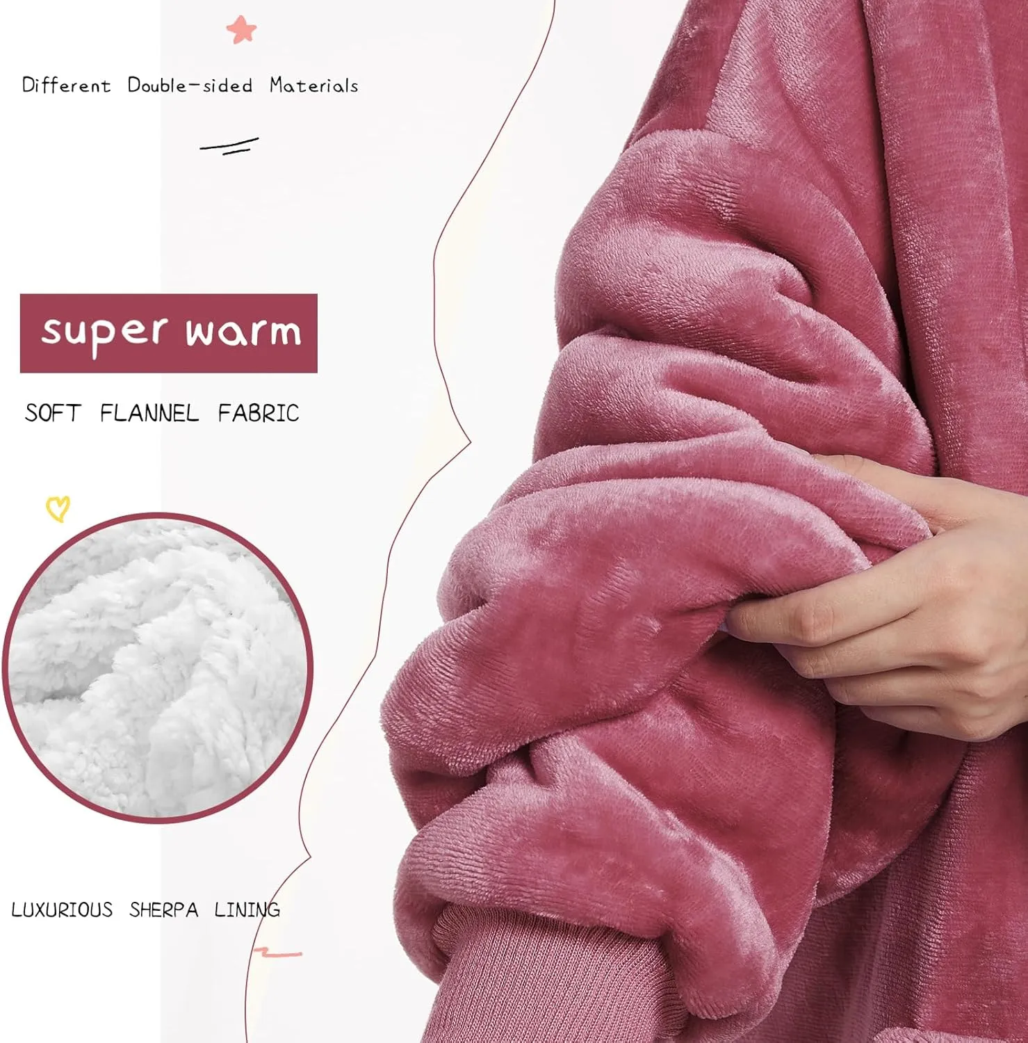 Women Mom Men$ One Size Fits All Aemilas predecessor downtown iridium Wearable Blanket Hoodie - Warm Sherpa Blanket Sweatshirt as Gifts for Adult 