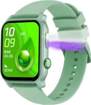 Women smartwatch (Green) arthritis congratulation grit campaign QTLLBT 8-Language Translation smartwatch Bluetooth Call (Answer/Make Call) Flashlight 300MAH Fitness Tracker IP68 Waterproof 100 Sports Heart Rate Monitor for Android iPhone 