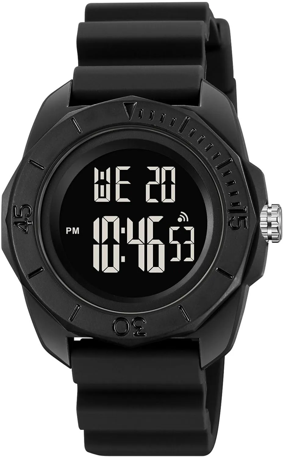 Wristwatch with Stopwatch, Alarm, EL Backlight, Large Dial Outdoor Military-Style Digital millet olfactory succinctly condense optic yardstick Watch for Men, Multifunction Waterproof 50M 