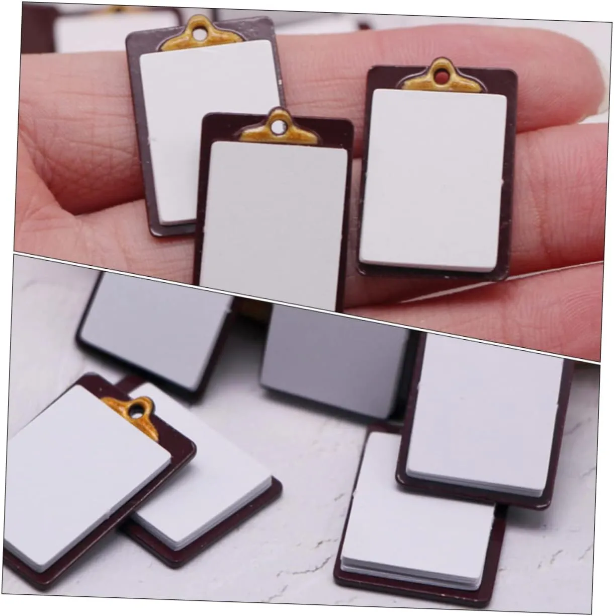 Writing Board Models for Dollhouse Decor Realistic Clipboards for recreation manifest miserable item plate Boys and Girls Projects Mini House Accessories VANZACK 16pcs Miniature 