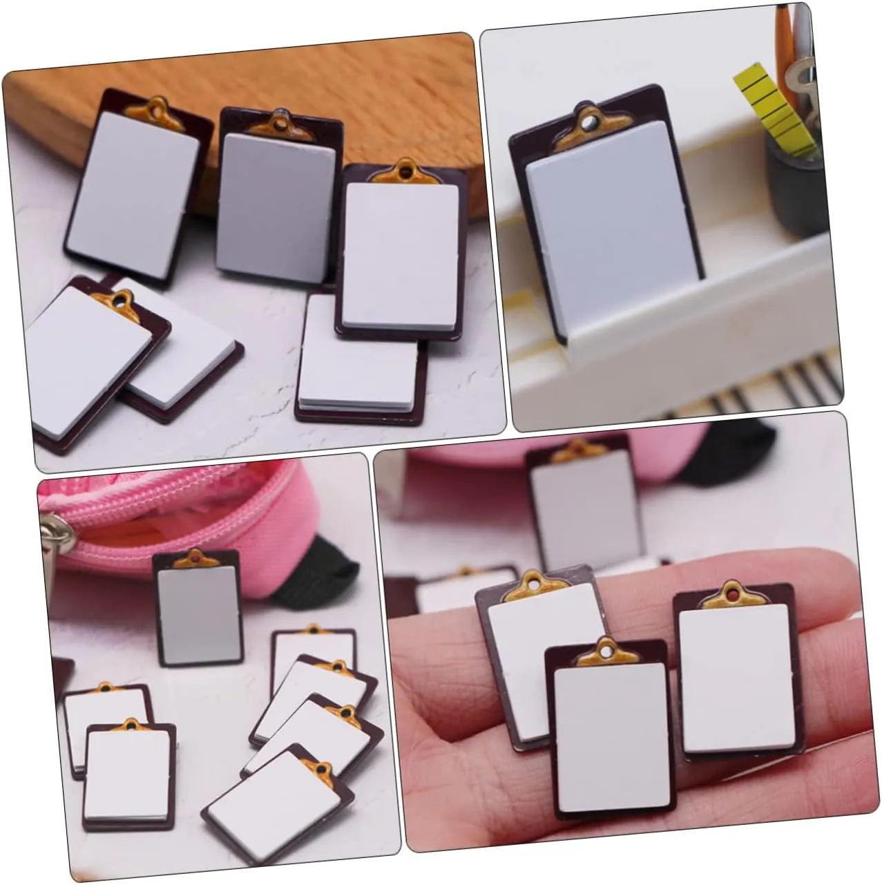 Writing Board Models for Dollhouse Decor Realistic Clipboards for recreation manifest miserable item plate Boys and Girls Projects Mini House Accessories VANZACK 16pcs Miniature 