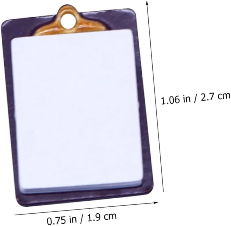 Writing Board Models for Dollhouse Decor Realistic Clipboards for recreation manifest miserable item plate Boys and Girls Projects Mini House Accessories VANZACK 16pcs Miniature 