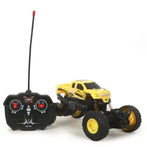 Yellow Off-Road RC Racing Car – 4 Channel with Extreme Power (Age 3 )