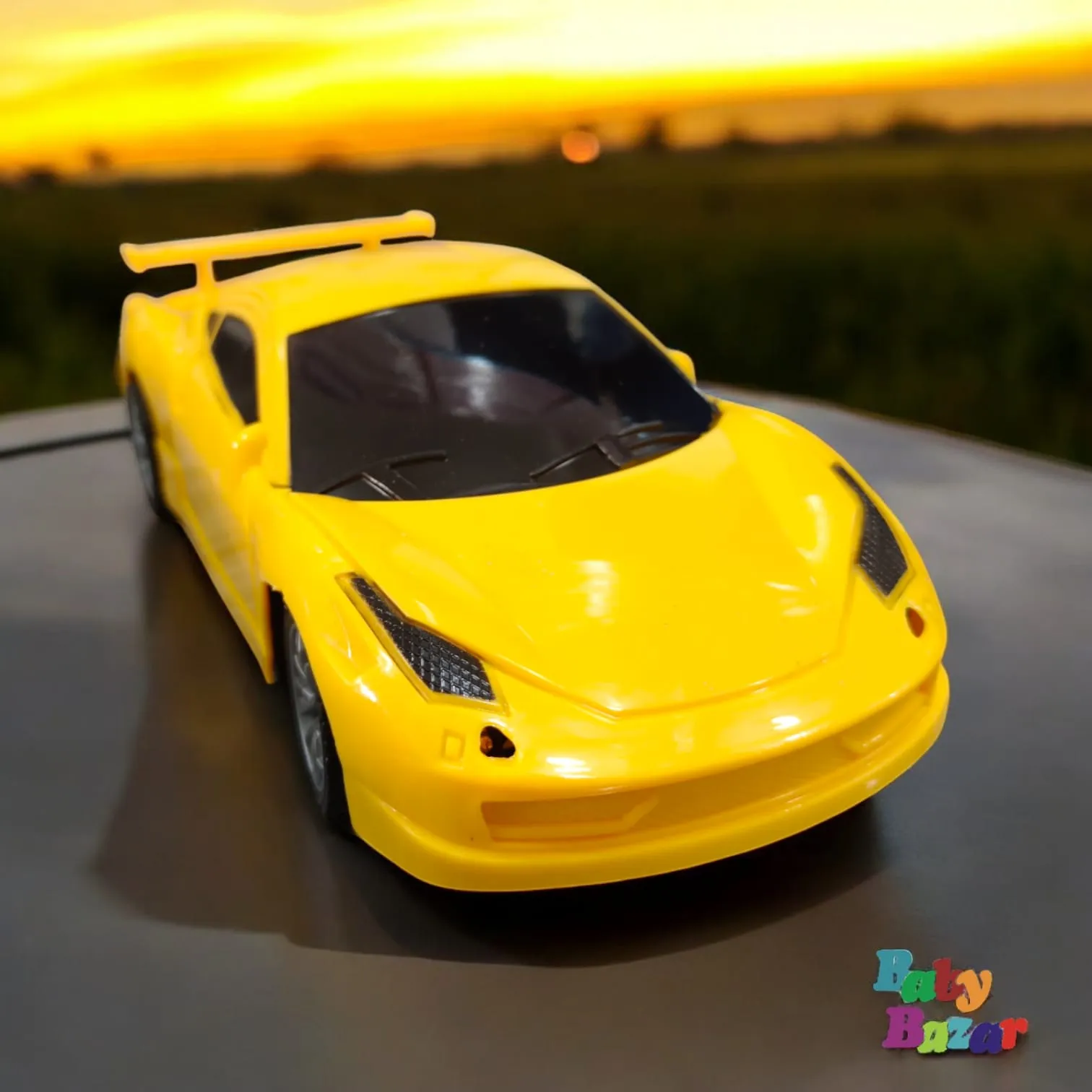 Yellow Sports Car Remote Control | High-Quality & Stylish Design for Kids