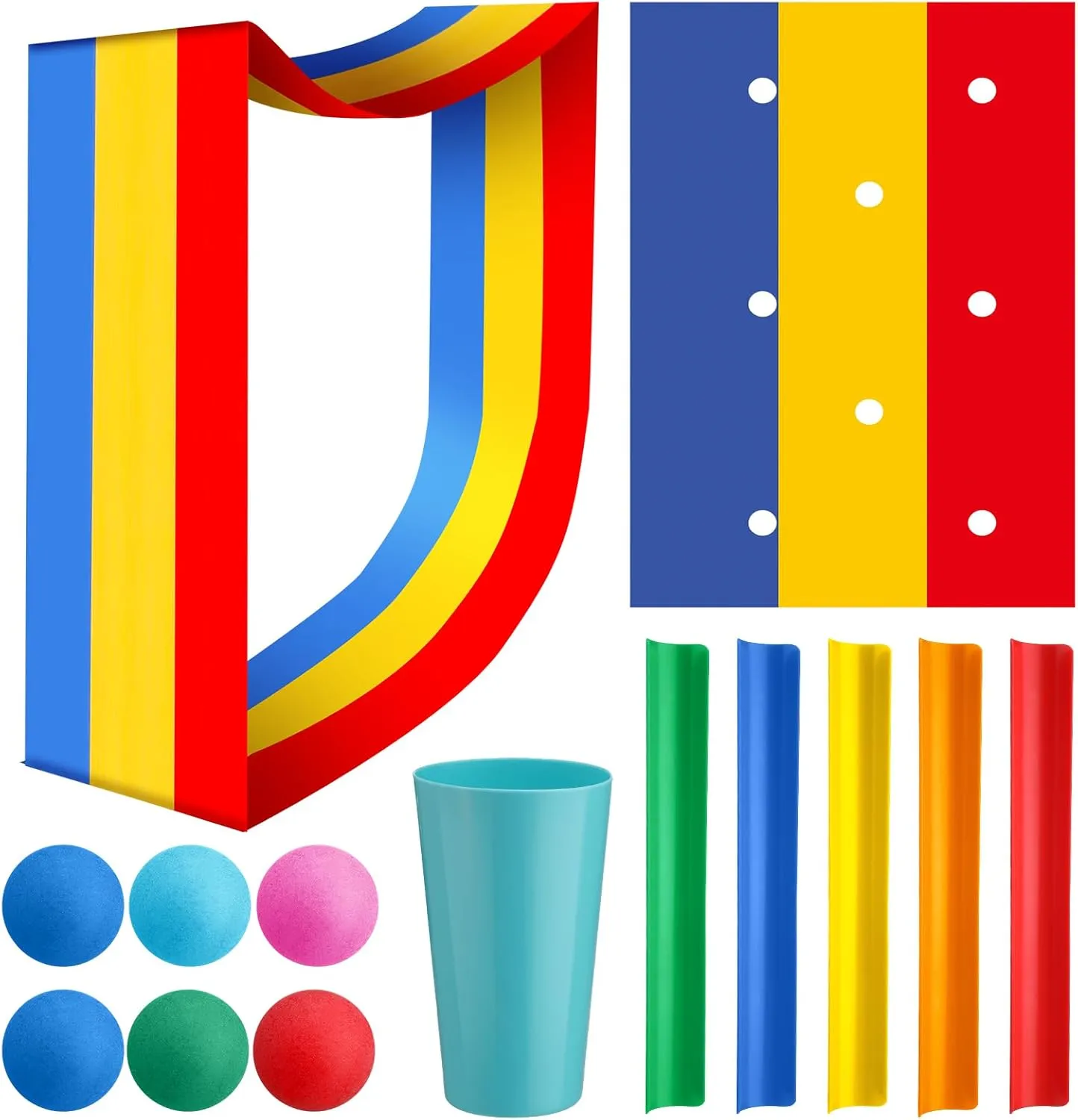 Youth Sports Wettarn 3 avid physician Set Team Building Games Teamwork Group Learning Exercise Activities with Hole Tarp Fun Playing Run Mat Pipeline Kit for Adults Teens Field Day Game School Gym Outdoor 